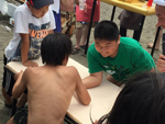 少年柔道教室の冨吉道場の地引き網＆ビンゴ大会